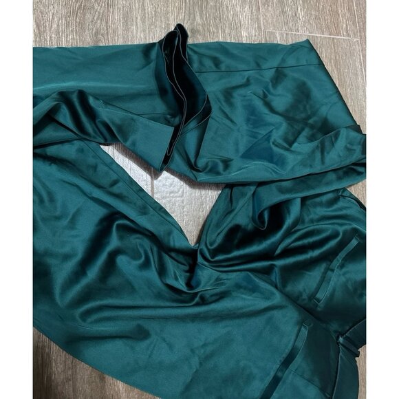 Abercrombie and Fitch A&F Sloane Tailored wide leg trousers emerald green pants - Picture 8 of 12